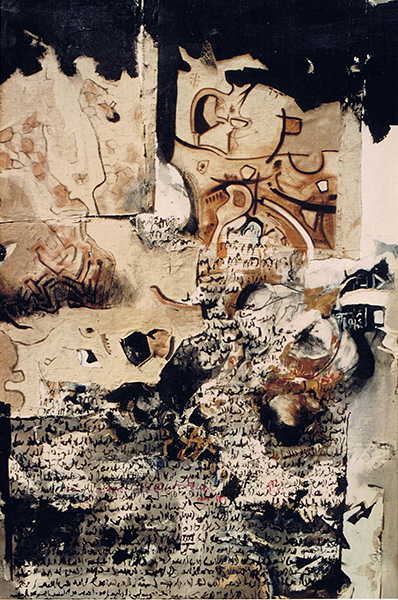 KALLIGRAPHIE, peinture sur toile 120F, 1975